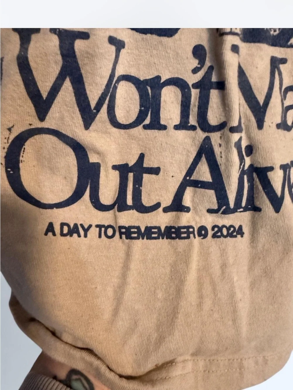 American Apparel Brown Graphic 'A Day To Remember' Tee